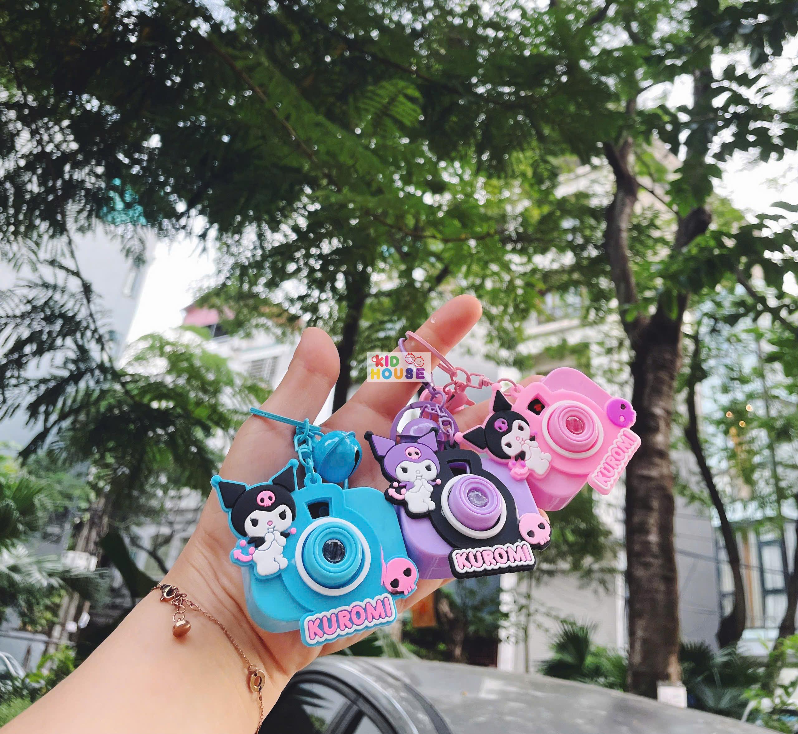 Móc khóa máy ảnh đồ chơi mini, chiếu hình các nhân vật hoạt hình sanrio, capybara, đồ chơi máy ảnh chiếu hình cute