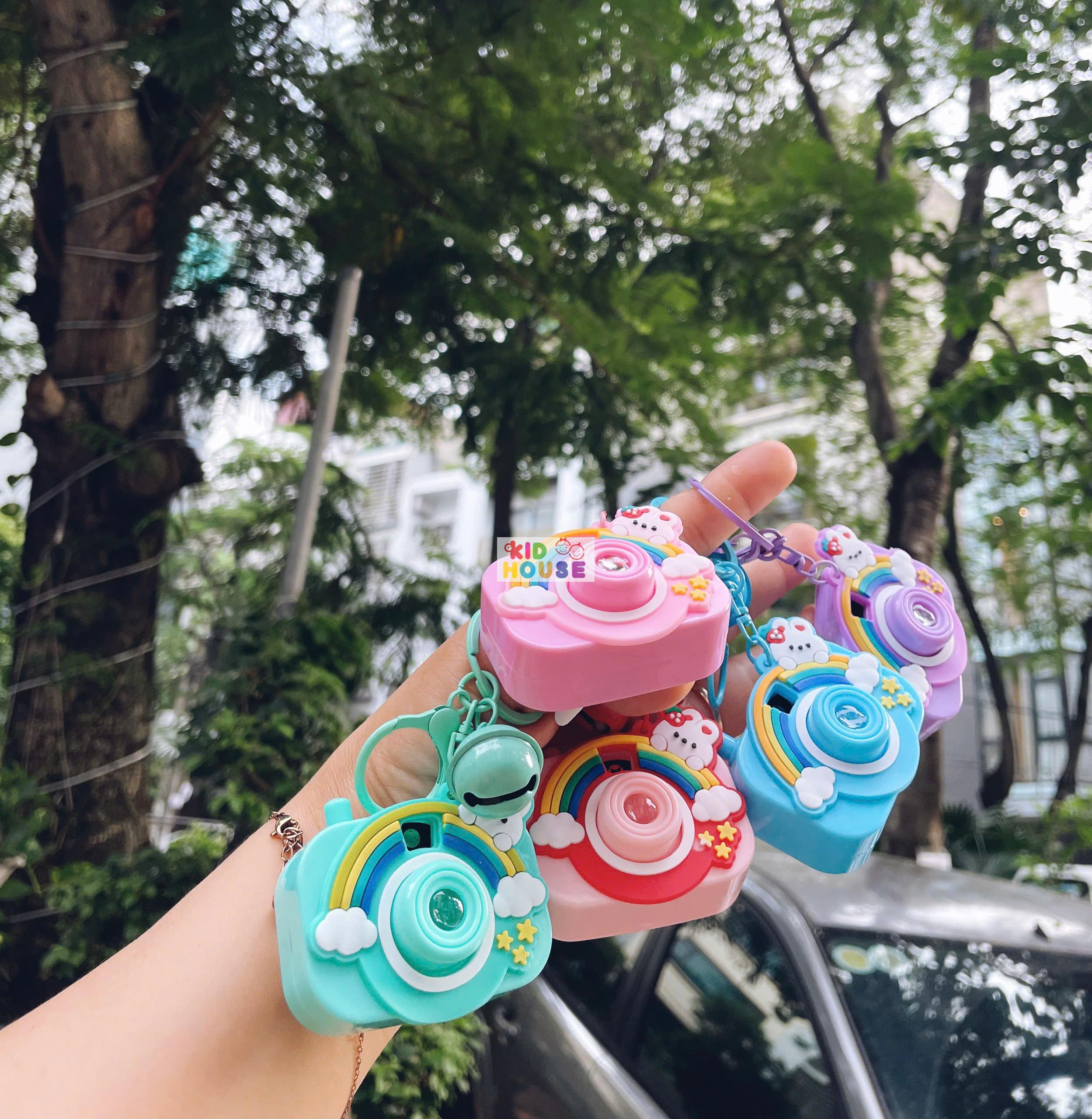 Móc khóa máy ảnh đồ chơi mini, chiếu hình các nhân vật hoạt hình sanrio, capybara, đồ chơi máy ảnh chiếu hình cute