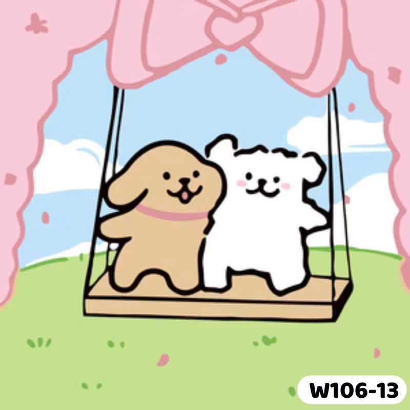 Tranh tô màu số hóa đã căng khung kèm màu, cọ size 20x20, tranh số hóa hoạt hình, bé ba, phong cảnh, loopy, cappy bara