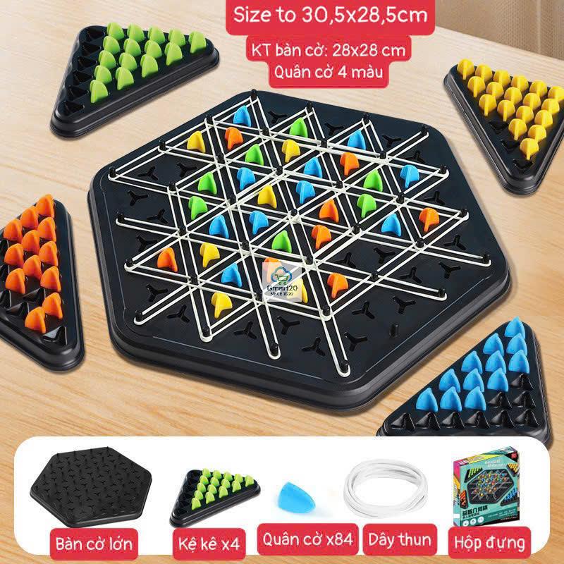 Cờ liên xích dây thun, đồ chơi cờ tam giác dây thun, đồ chơi trẻ em phát triển trí tuệ