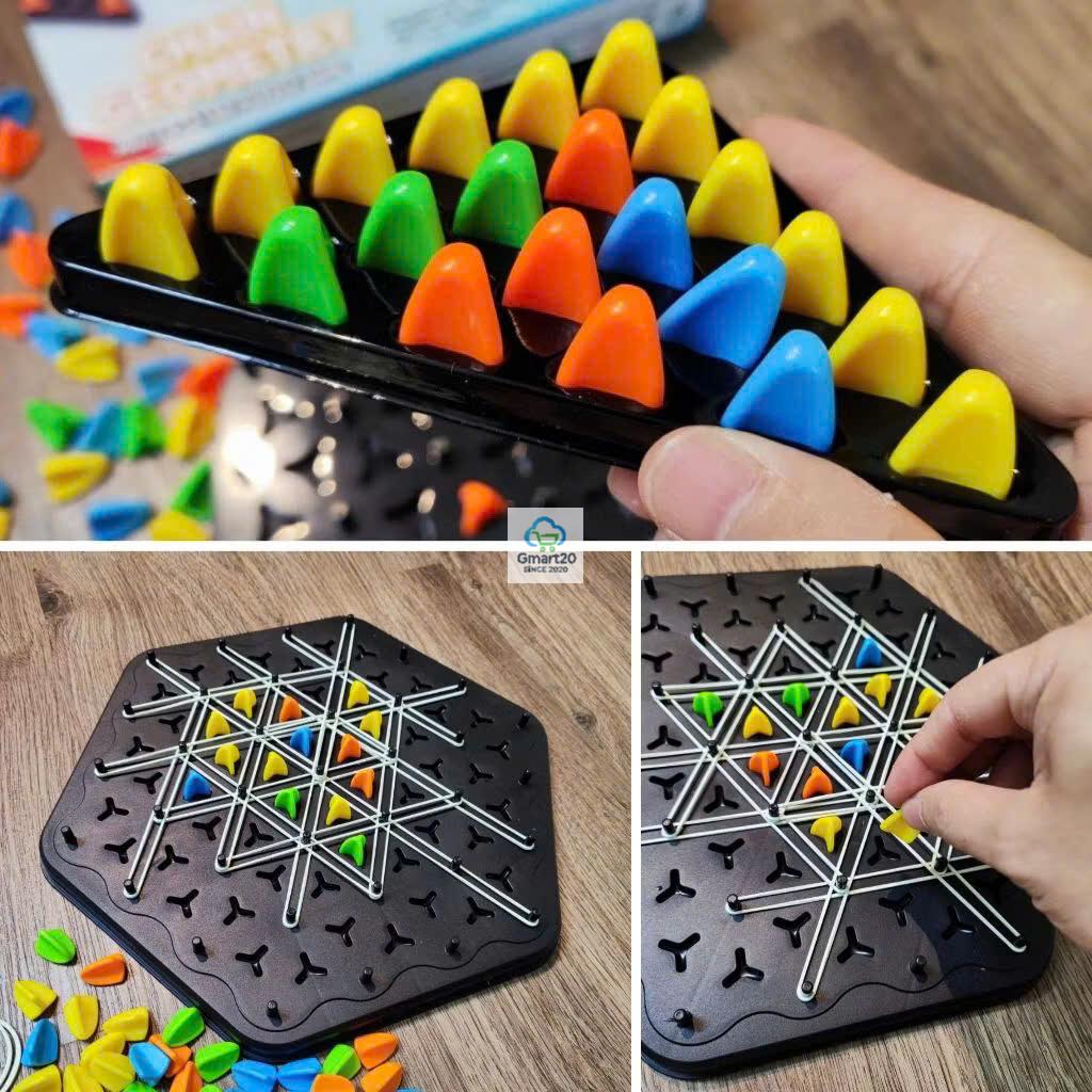 Cờ liên xích dây thun, đồ chơi cờ tam giác dây thun, đồ chơi trẻ em phát triển trí tuệ