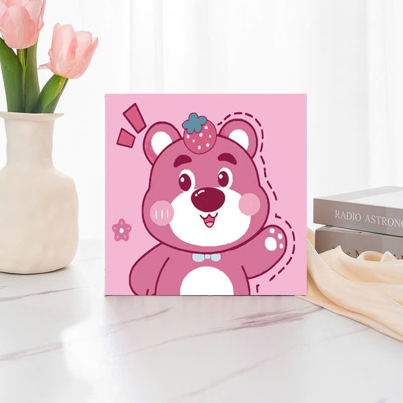 Tranh tô màu số hóa đã căng khung kèm màu, cọ size 20x20, tranh số hóa hoạt hình, bé ba, phong cảnh, loopy, cappy bara