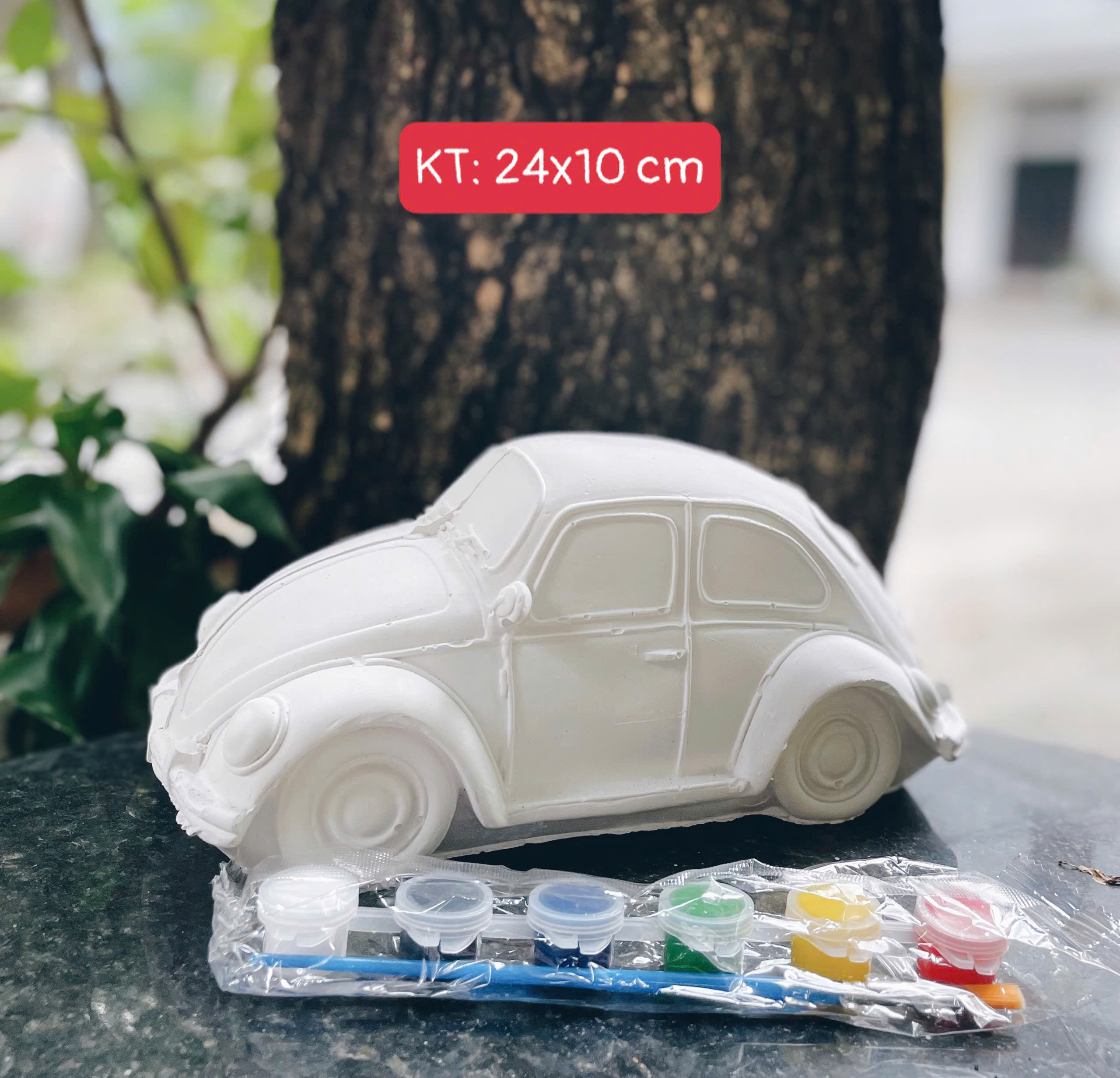 (Size to 16-23cm) Tượng thạch cao bé ba, labubu, kuromi, capybara, công chúa, siêu nhân, Set tô tượng kèm màu và bút vẽ