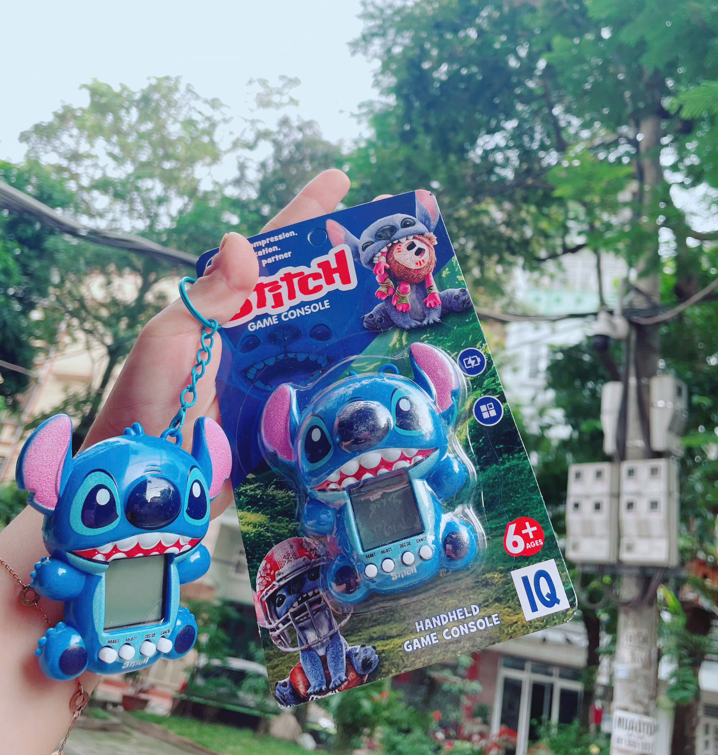 Máy game nuôi thú ảo mini labubu, stick kèm móc khóa dễ thương, rèn luyện tính kiên nhẫn và trách nhiệm