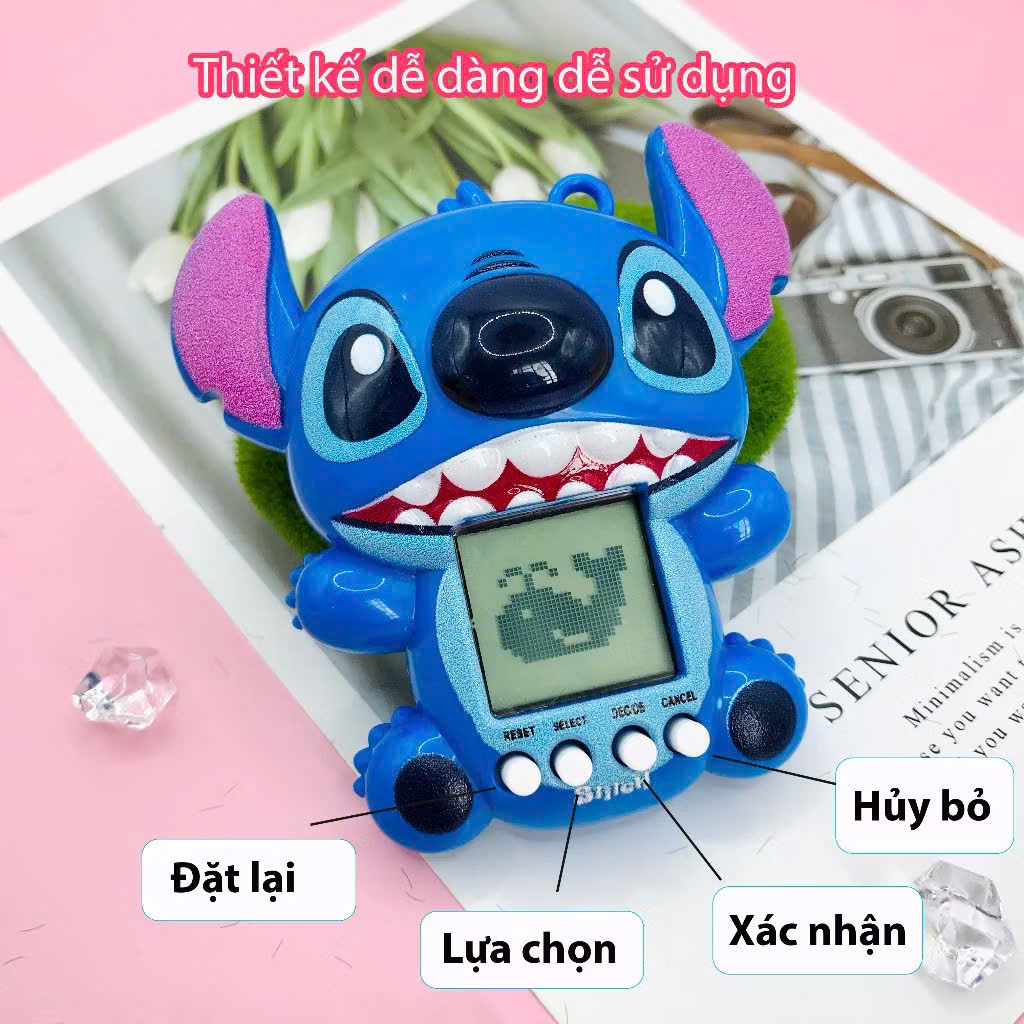 Máy game nuôi thú ảo mini labubu, stick kèm móc khóa dễ thương, rèn luyện tính kiên nhẫn và trách nhiệm