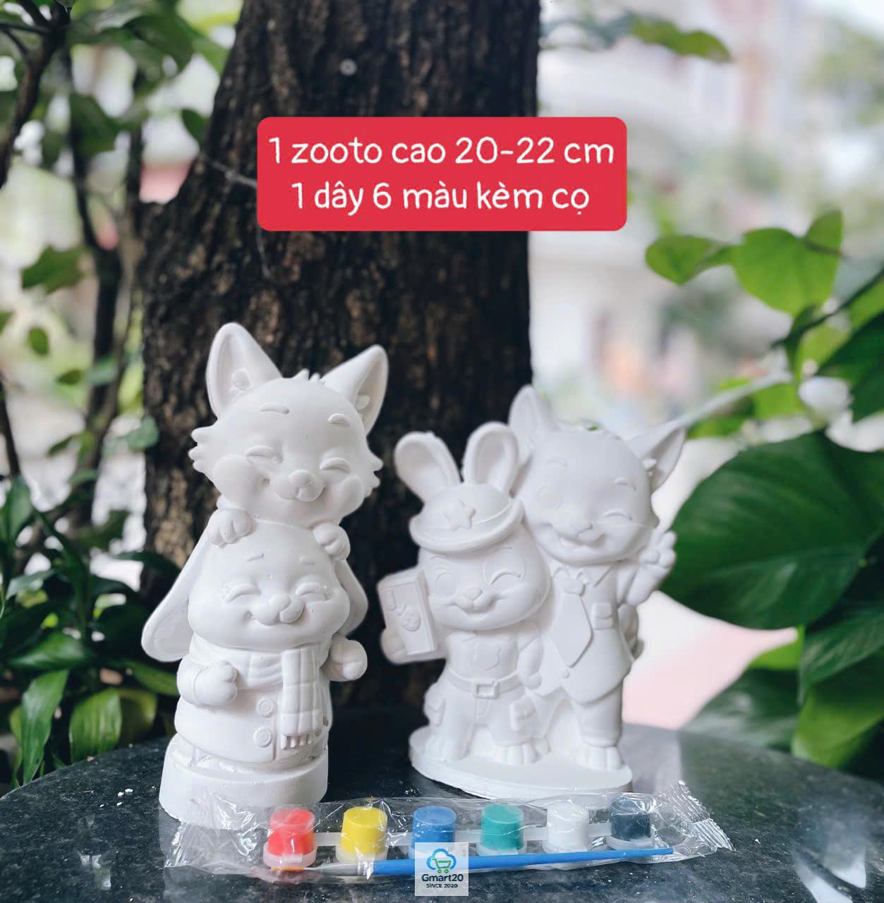 (Size to 16-23cm) Tượng thạch cao bé ba, labubu, kuromi, capybara, công chúa, siêu nhân, Set tô tượng kèm màu và bút vẽ