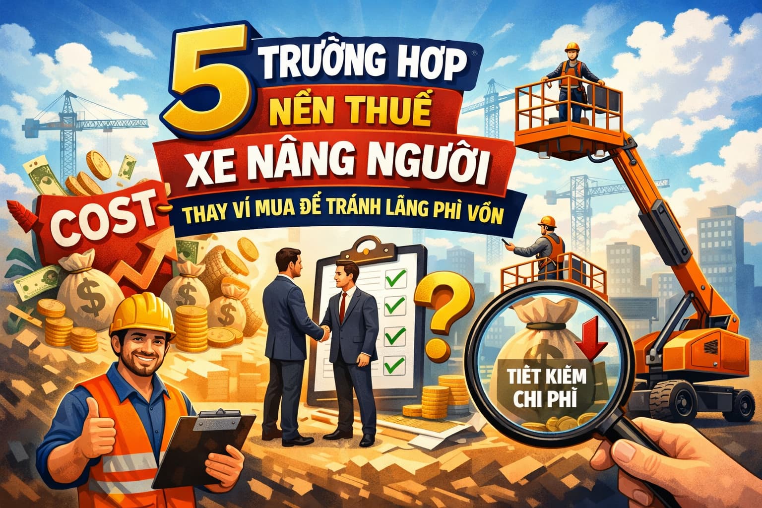 5 Trường Hợp Nên Thuê Xe Nâng Người Thay Vì Mua Để Tránh Lãng Phí Vốn