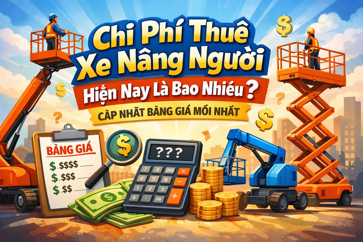 Chi phí thuê xe nâng người hiện nay là bao nhiêu? Bảng giá mới nhất 2026