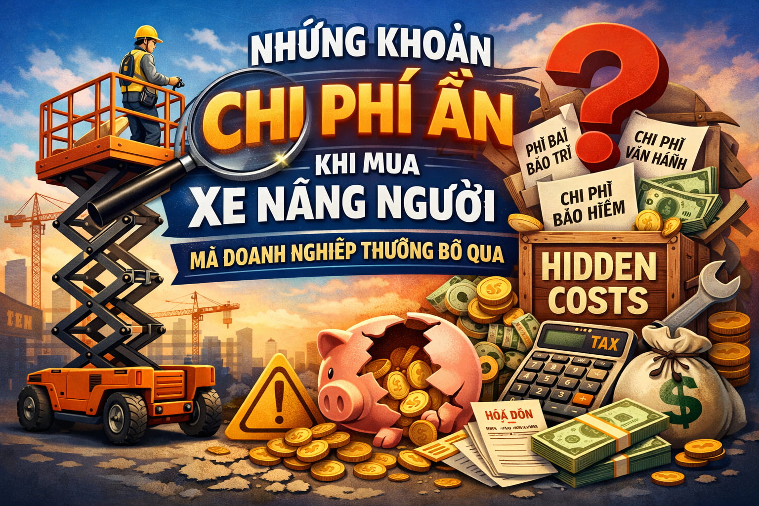 Những khoản chi phí ẩn khi mua xe nâng người mà doanh nghiệp thường bỏ qua
