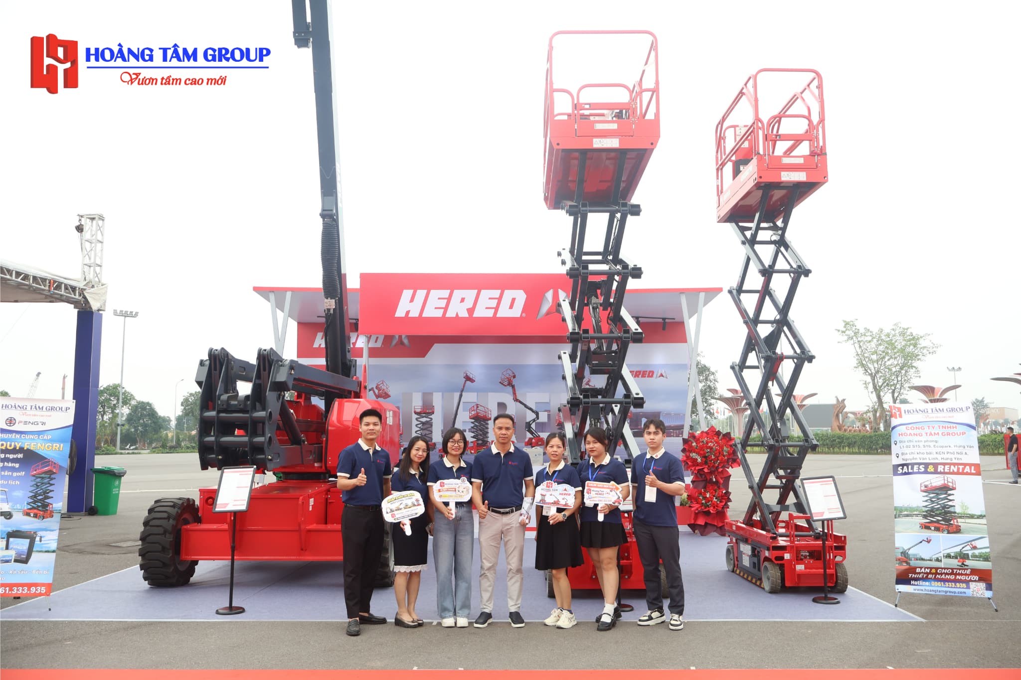 HOÀNG TÂM GROUP MANG XE NÂNG NGƯỜI HERED ĐẾN TRIỂN LÃM MINING & CONSTRUCTION VIETNAM 2026