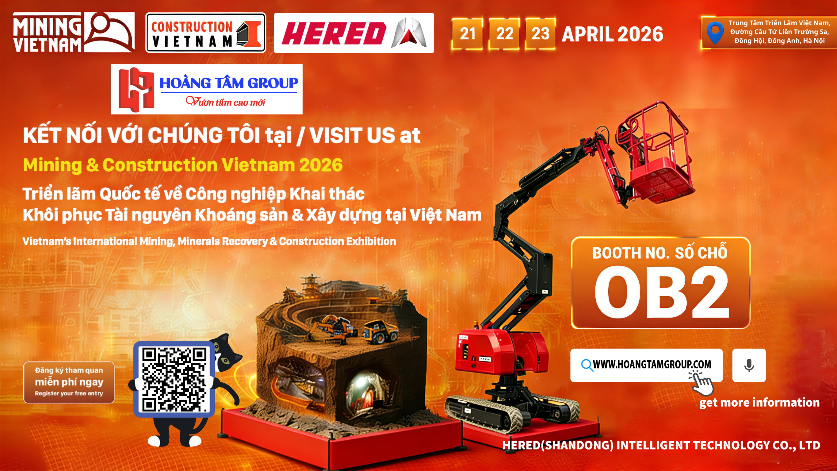 Thư mời tham quan triển lãm xe nâng người tại Trung Tâm Triển Lãm Việt Nam VEC - Hà Nội