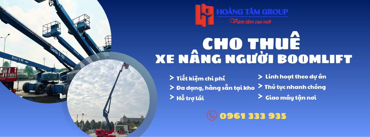 Thuê xe nâng người Boom lift