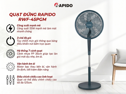 Quạt đứng Rapido RWF – 45PGM