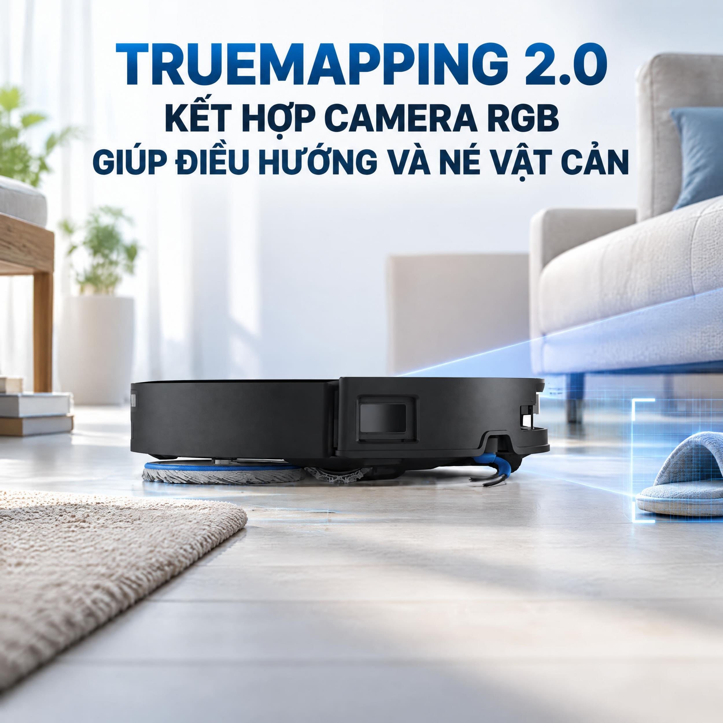 Robot hút bụi lau nhà Ecovacs T50S Pro Omni