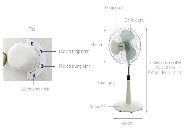 Quạt lửng Midea FTS40-17VD (gray)