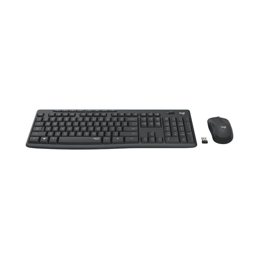 Bộ bàn phím + chuột không dây Logitech MK295 màu đen