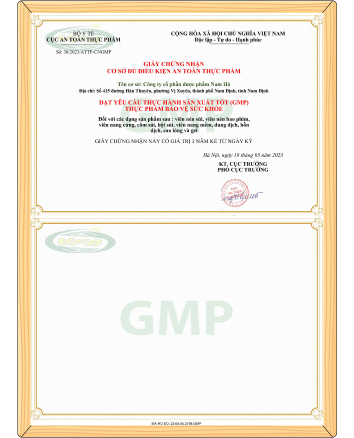 Sản phẩm IBSoft được sản xuất tại Nhà máy Dược phẩm Nam Hà đạt chuẩn GMP-WHO