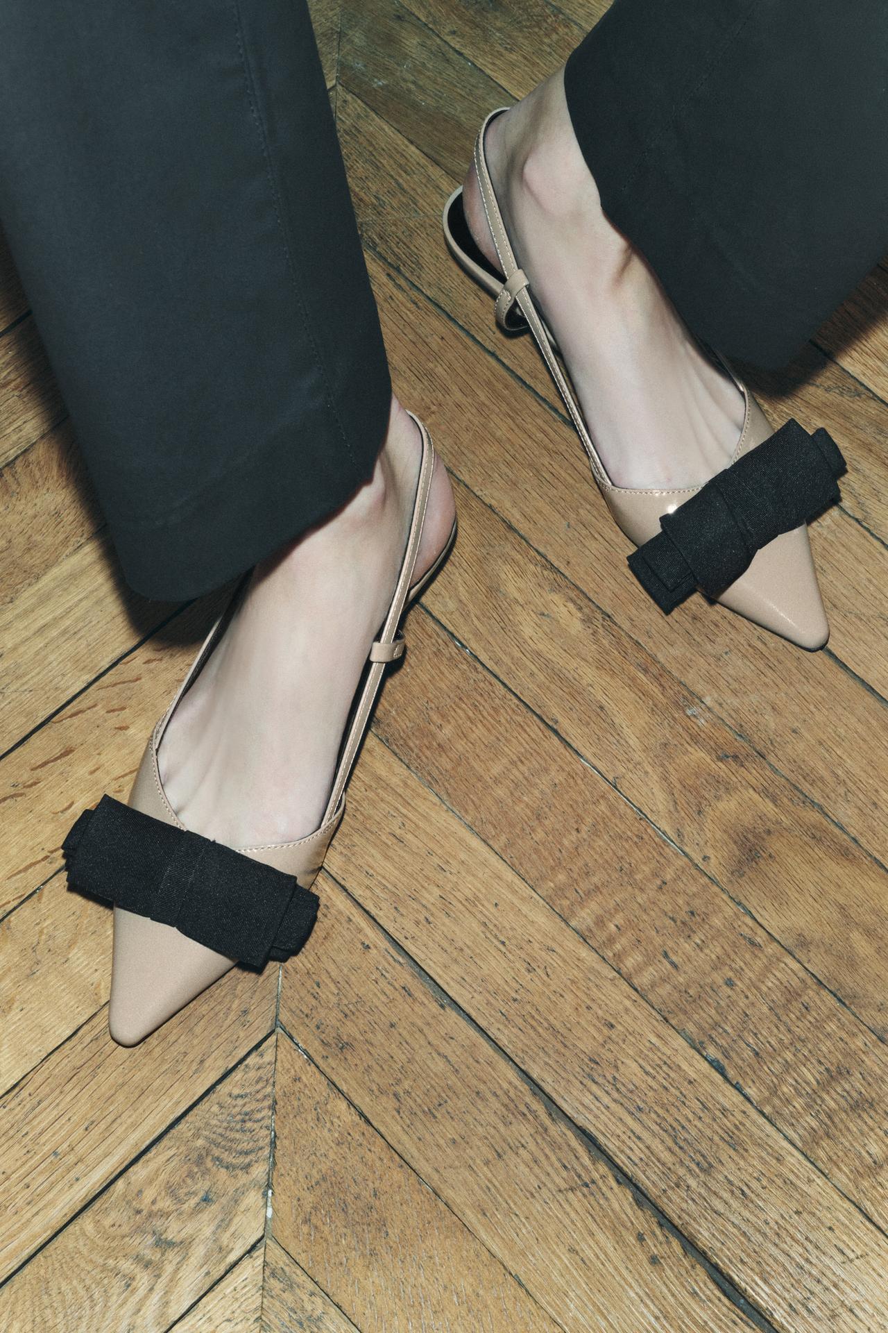 SLINGBACK SHOES WITH BOW