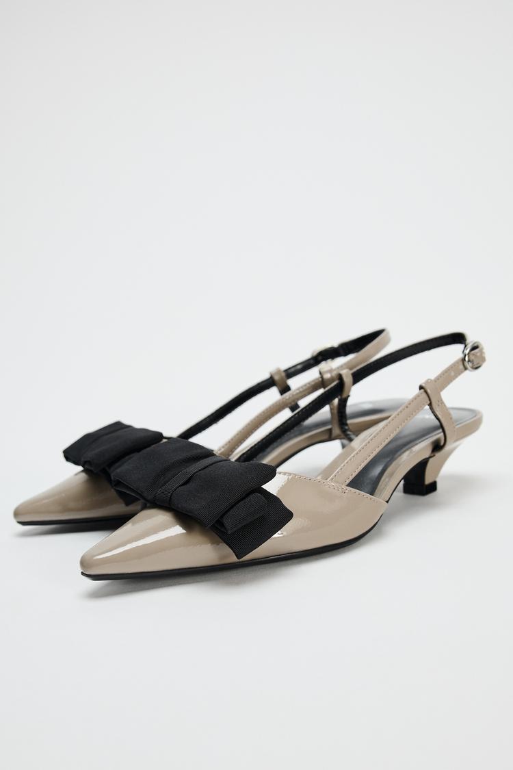 SLINGBACK SHOES WITH BOW