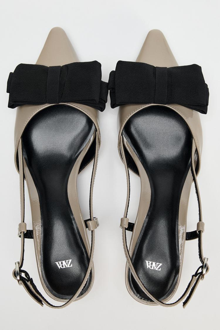 SLINGBACK SHOES WITH BOW