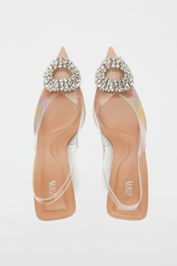 EMBELLISHED VINYL HEELS