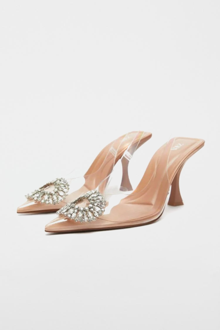 EMBELLISHED VINYL HEELS