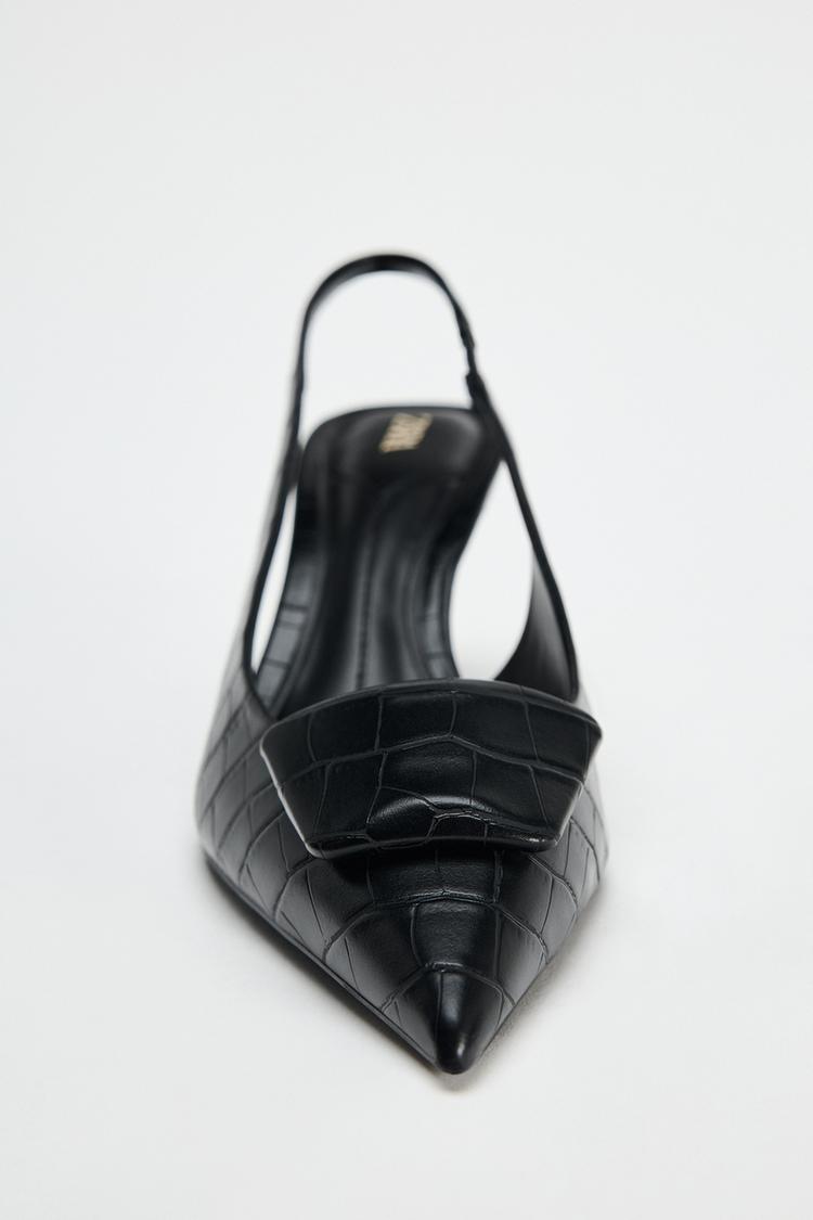 SLINGBACK SHOES WITH PRINT DETAIL