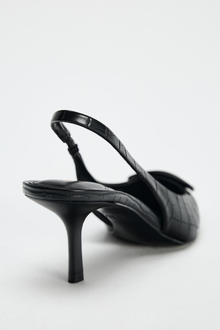 SLINGBACK SHOES WITH PRINT DETAIL