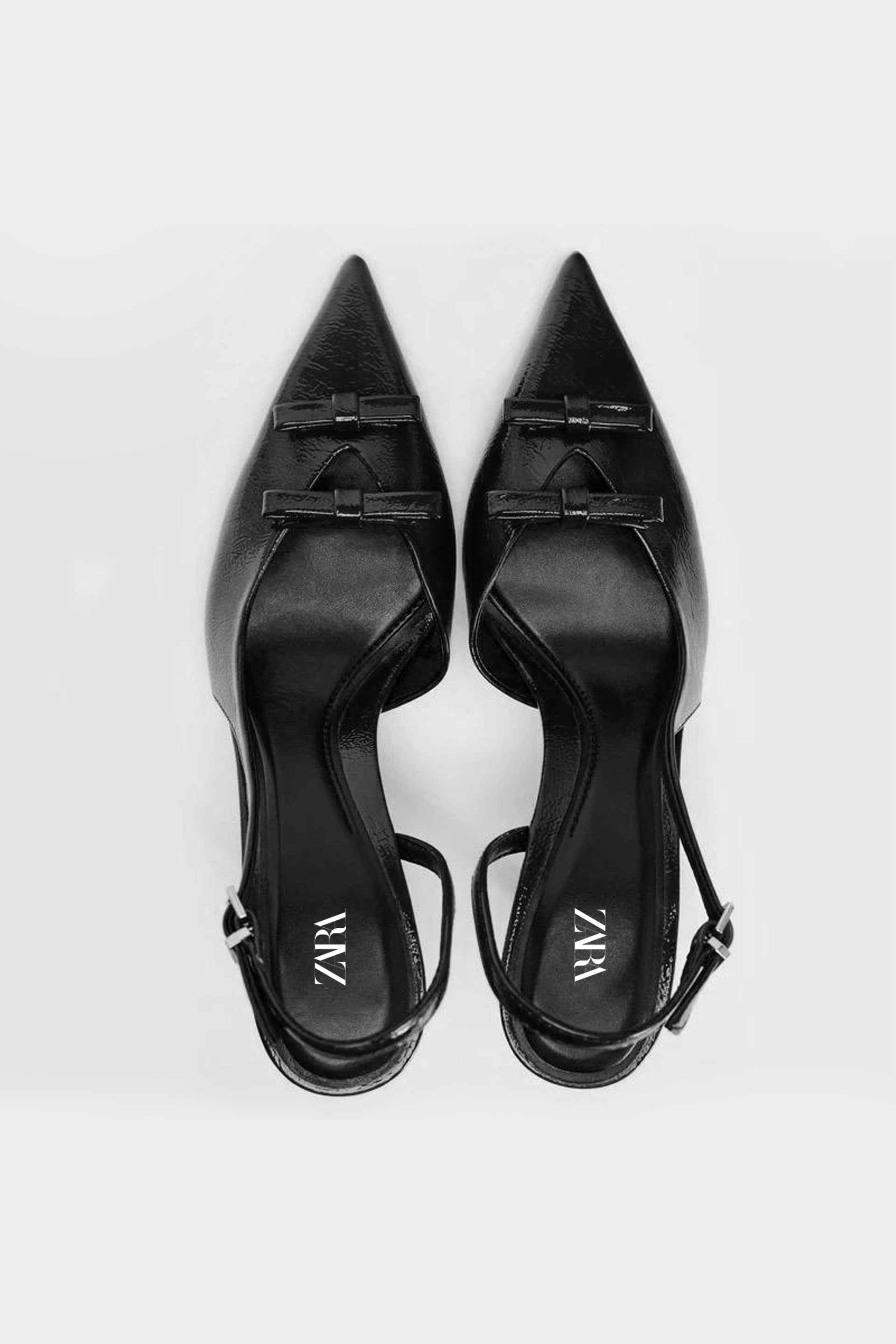 ZARA FAUX PATENT LEATHER HEELS