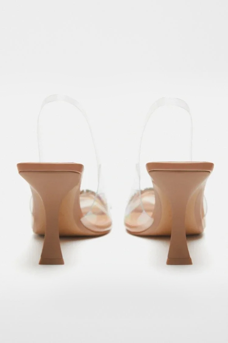 EMBELLISHED VINYL HEELS