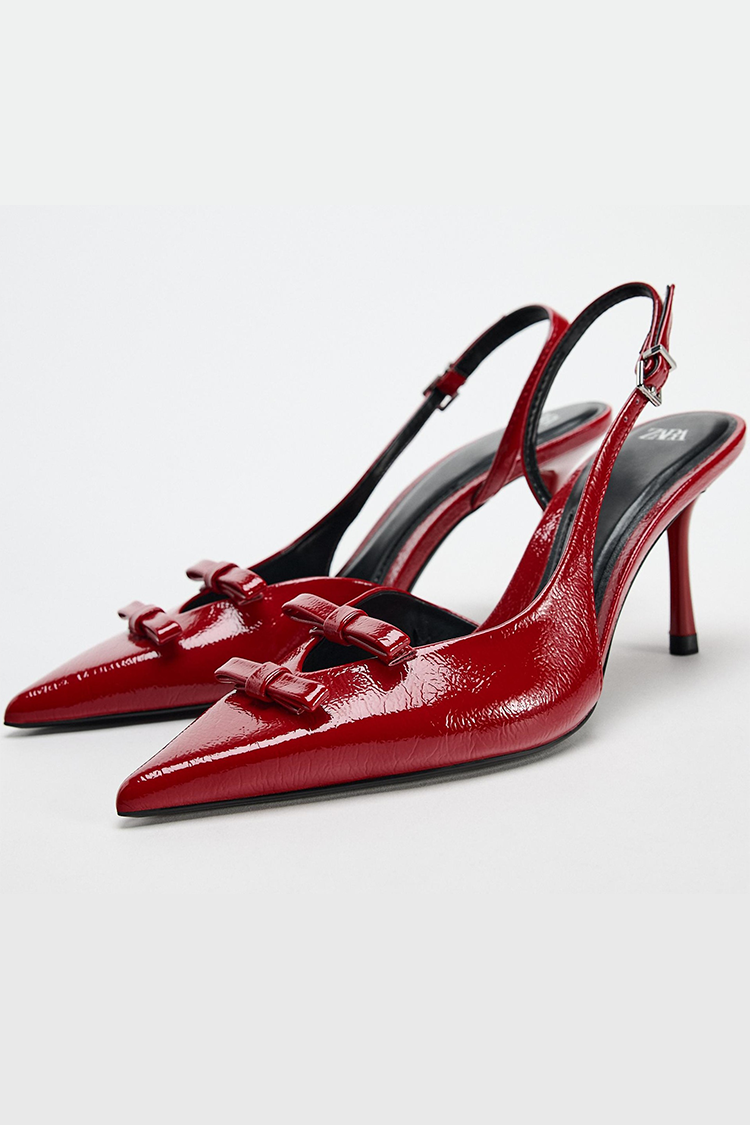 ZARA FAUX PATENT LEATHER HEELS
