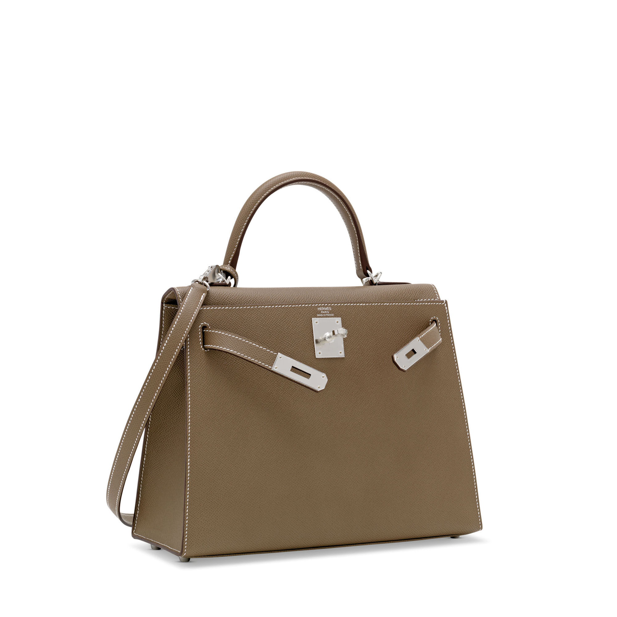 Túi Hermes Kelly Remake Hàn Da Bò Togo Màu Nâu