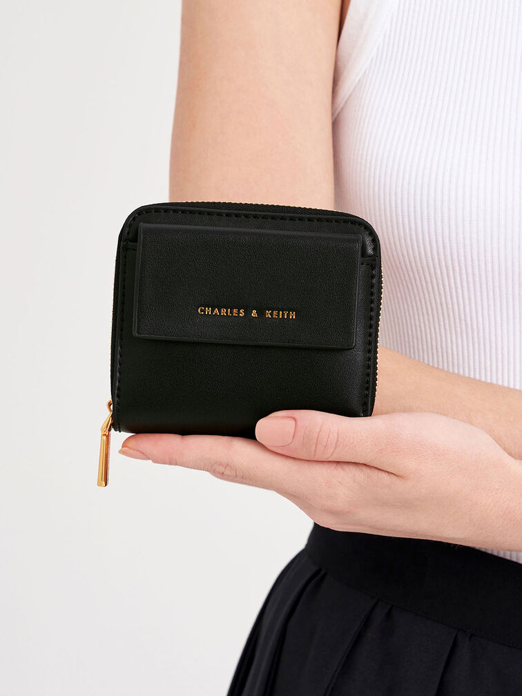 Front Flap Zip-around Mini Wallet