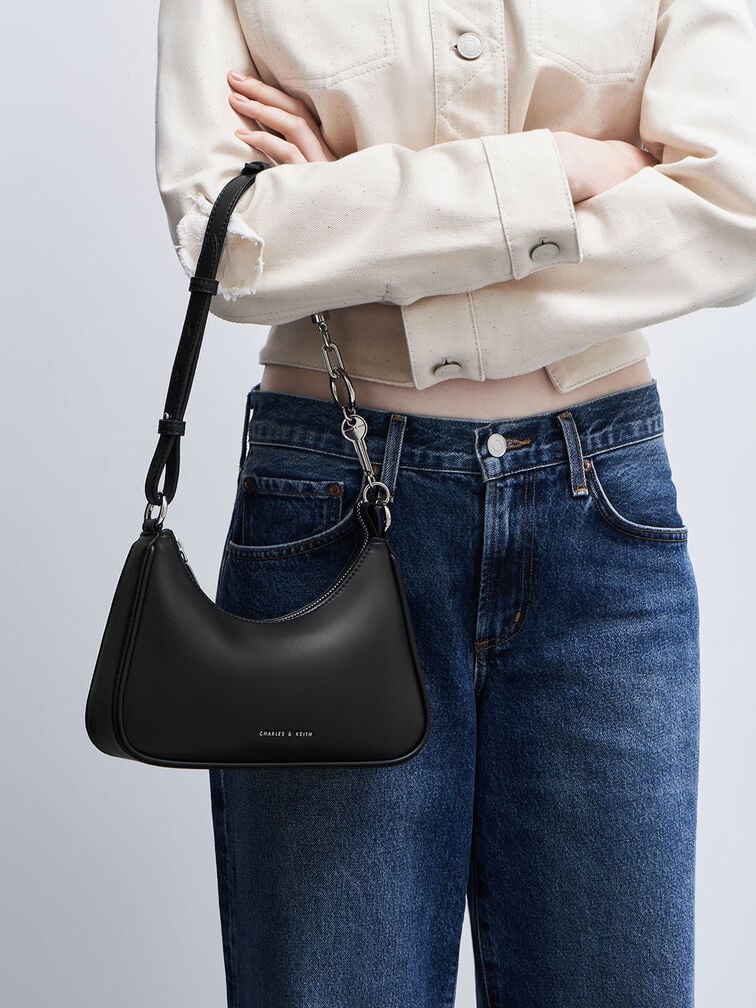 Lock & Key Chain Shoulder Bag