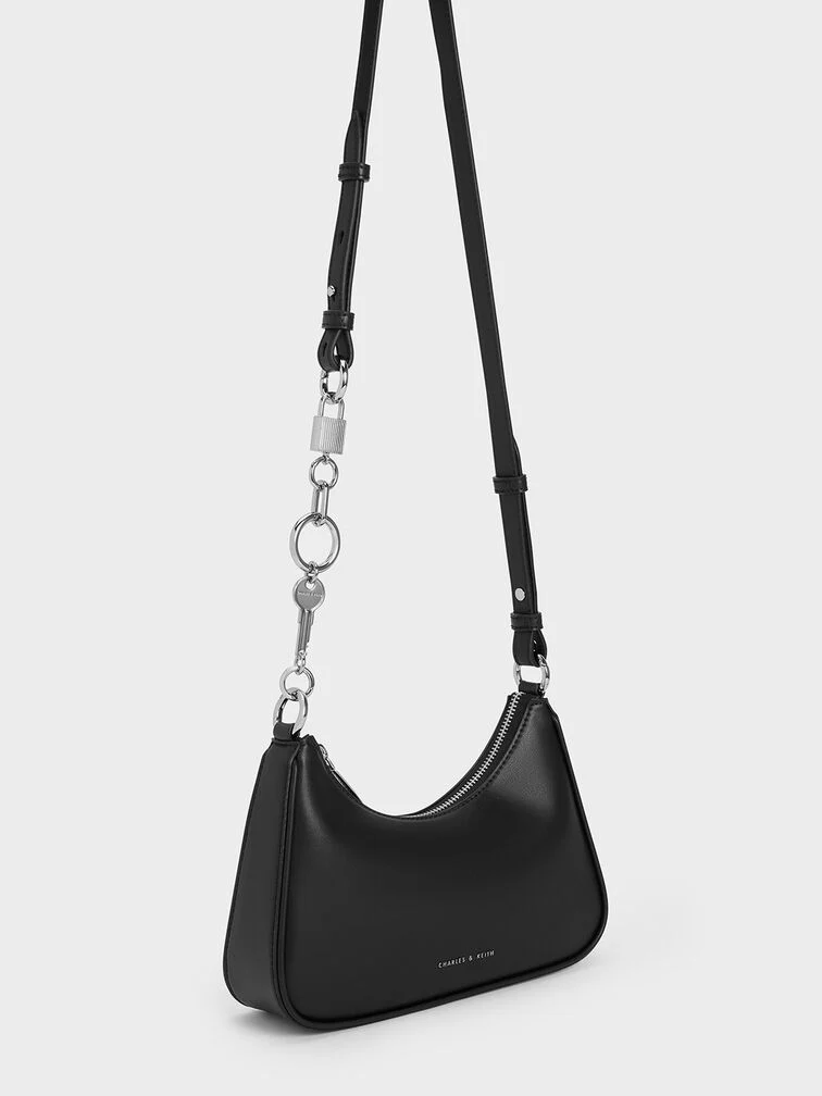 Lock & Key Chain Shoulder Bag