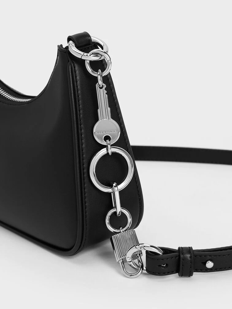 Lock & Key Chain Shoulder Bag