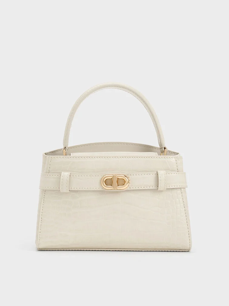 Aubrielle Croc-Effect Top Handle Bag