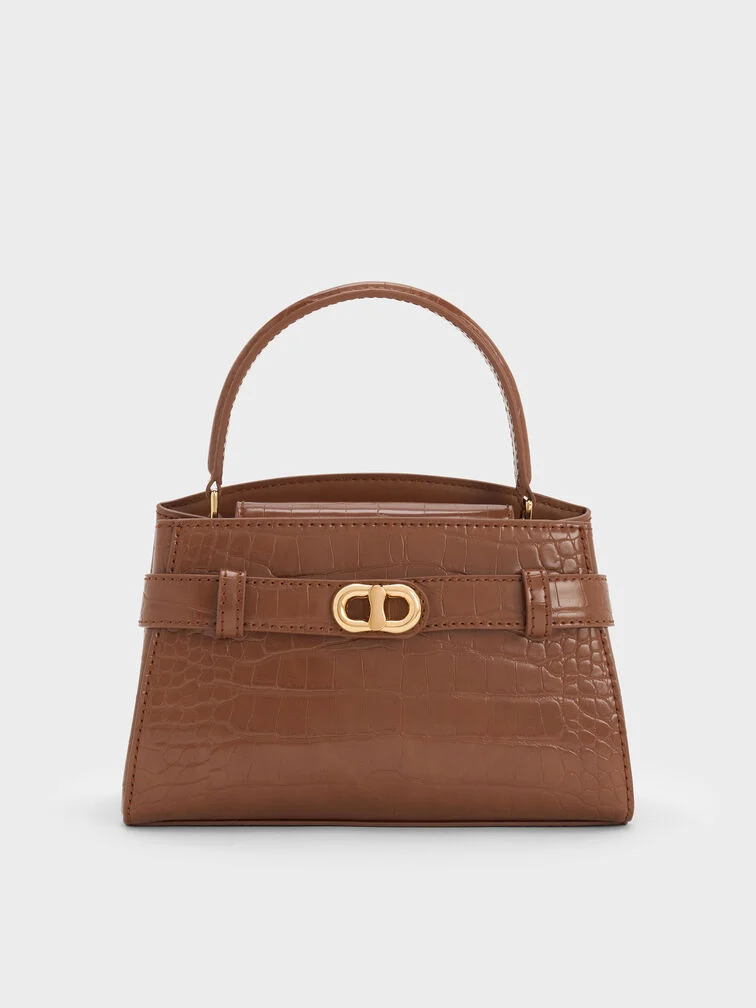 Aubrielle Croc-Effect Top Handle Bag