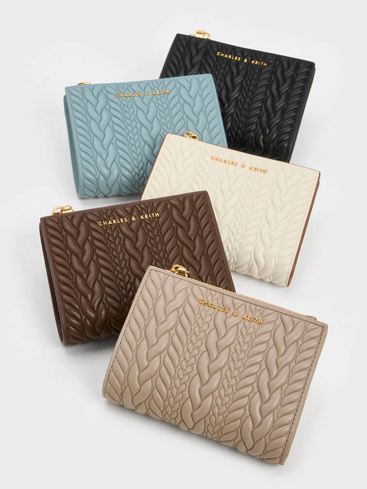 Apolline Textured Top-Zip Wallet