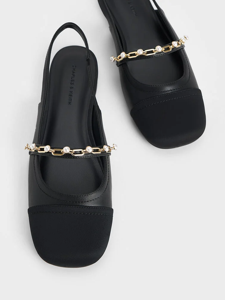 Rio Beaded Chain-Link Slingback Flats