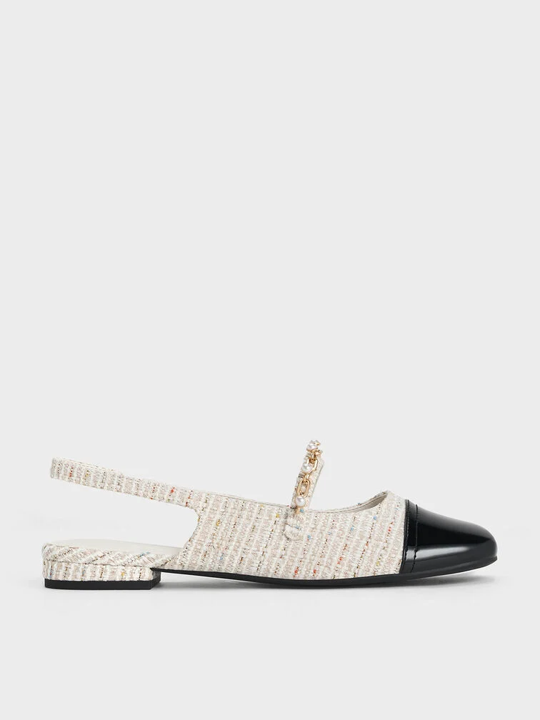 Rio Beaded Chain-Link Slingback Flats