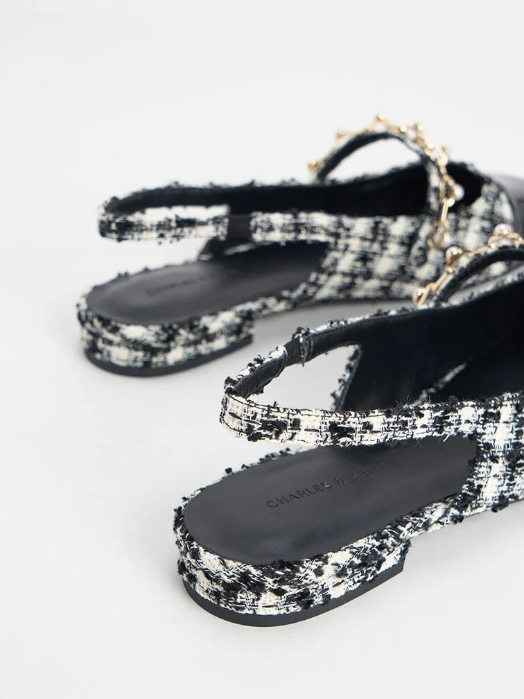 Rio Beaded Chain-Link Slingback Flats