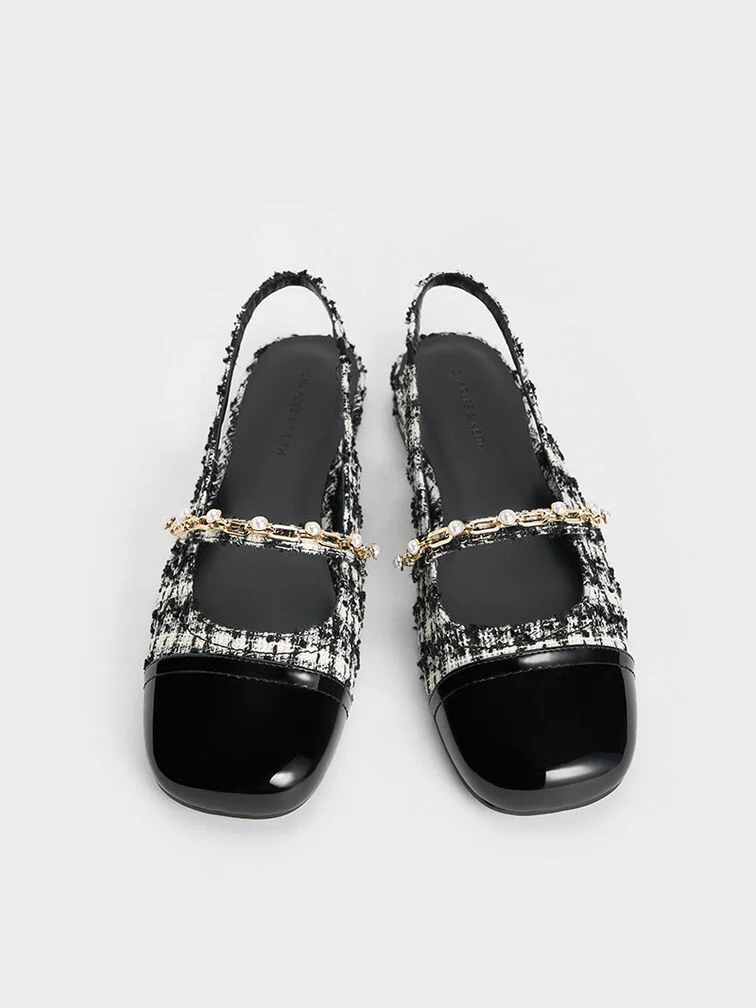 Rio Beaded Chain-Link Slingback Flats