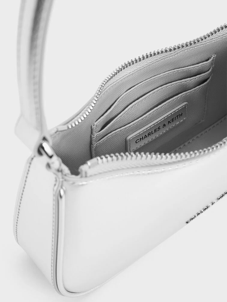 Metallic Curved Square Tote Bag