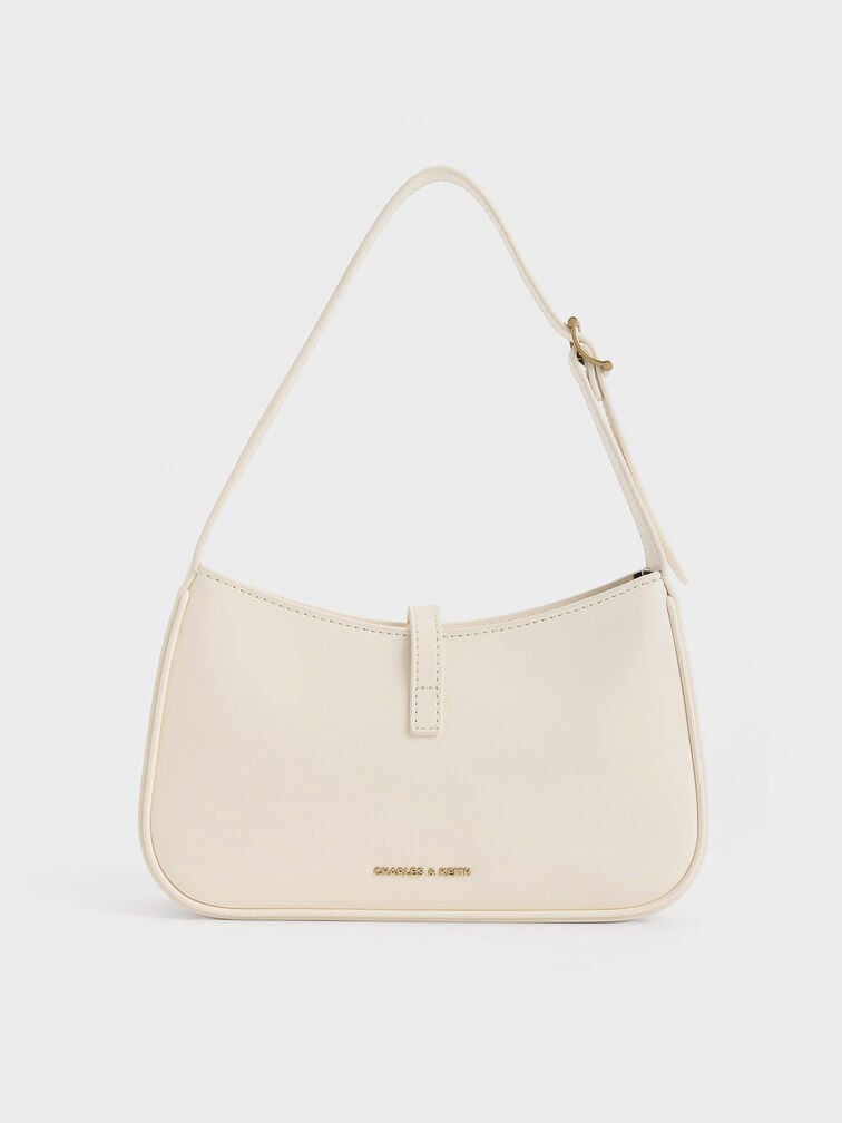 Cesia Metallic Accent Trapezoid Shoulder Bag