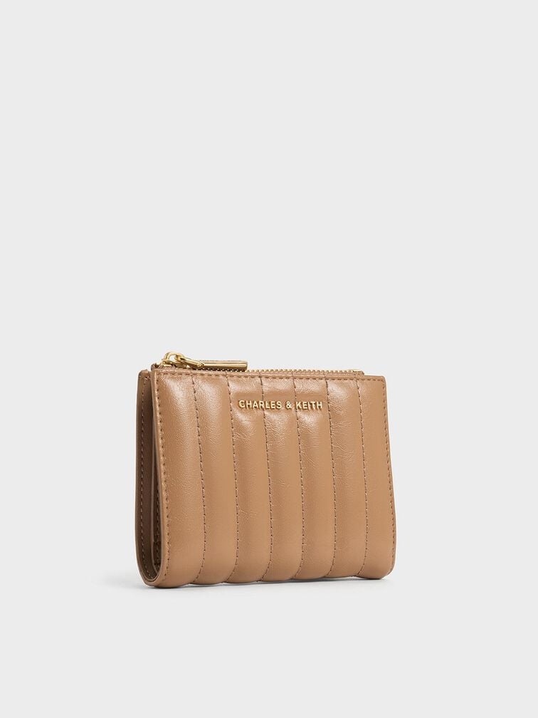 Donna Crinkle-Effect Panelled Top-Zip Wallet