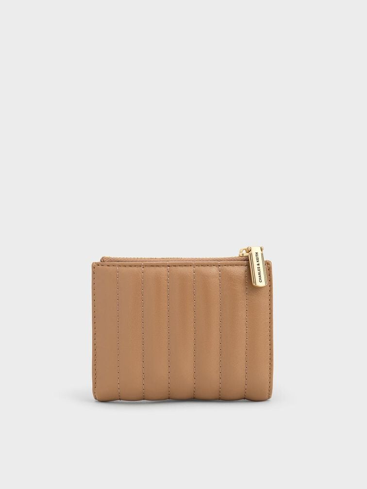 Donna Crinkle-Effect Panelled Top-Zip Wallet