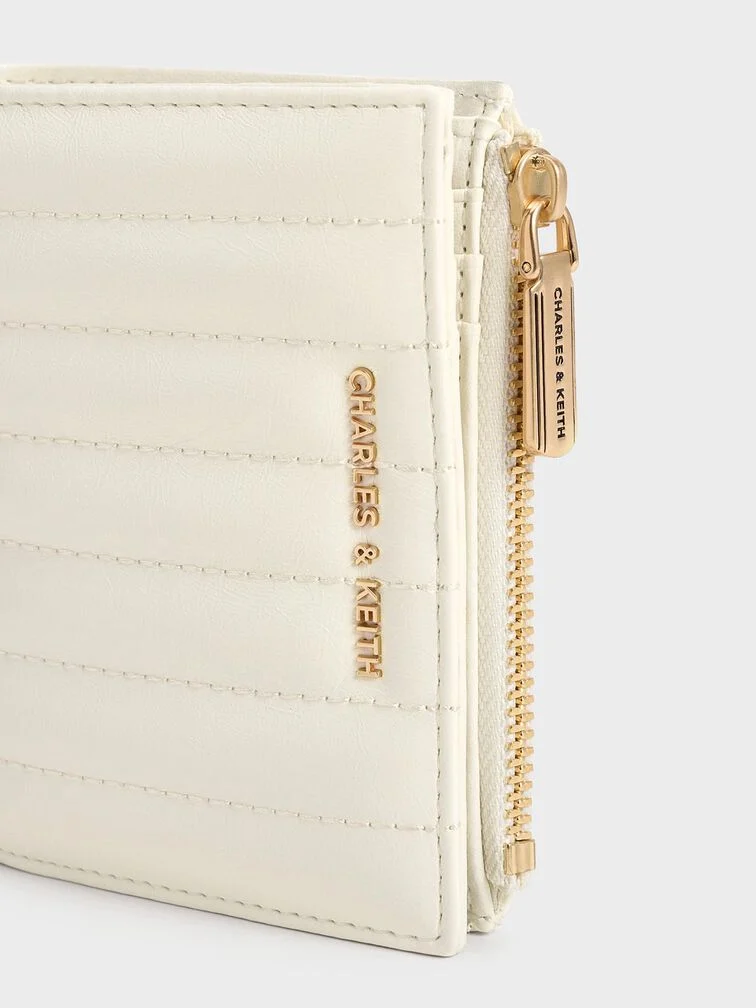 Donna Crinkle-Effect Panelled Top-Zip Wallet