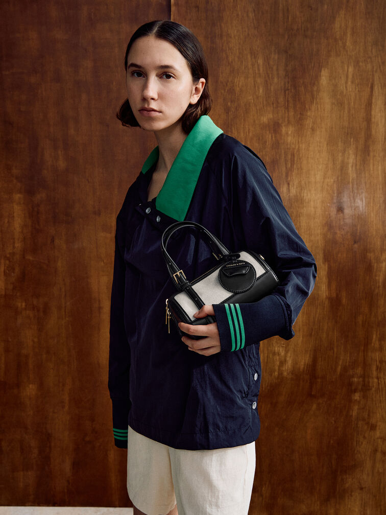 NEWEnola Canvas Two-Tone Bowling Bag