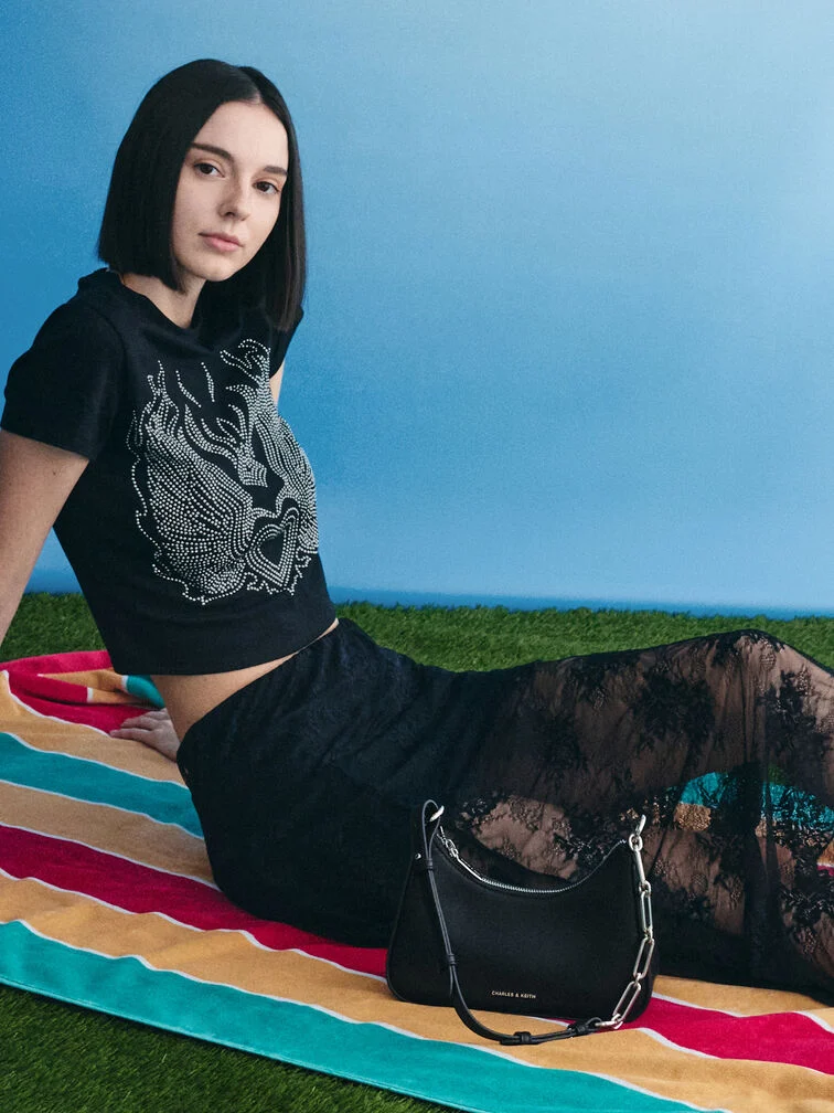 Lane Chain-Link Shoulder Bag